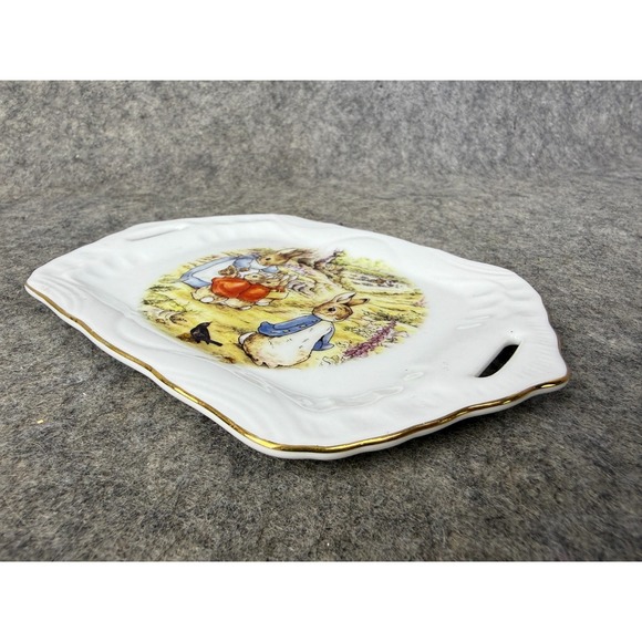 Reutter Porzellan Beatrix Potter Peter Rabbit Tray 6.25" x 4.5" German Porcelain - Picture 4 of 5